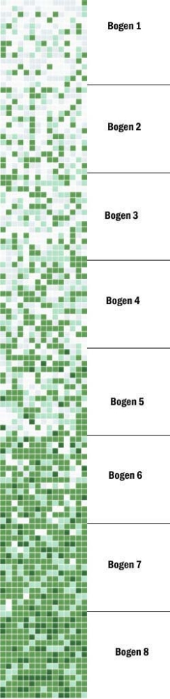 Glasmosaik Farbverlauf Weiss hellgrün Duschwand Bad Mosaikfliesen Shading Blend