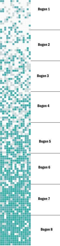 Glasmosaik Farbverlauf Weiss Grau Türkisgrün Duschwand Bad Mosaikfliesen Shading Blend