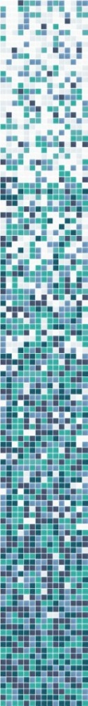Glasmosaik Farbverlauf Weiss grün türkis Duschwand Bad Mosaikfliesen Shading Blend