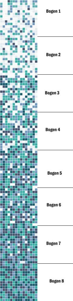 Glasmosaik Farbverlauf Weiss grün türkis Duschwand Bad Mosaikfliesen Shading Blend