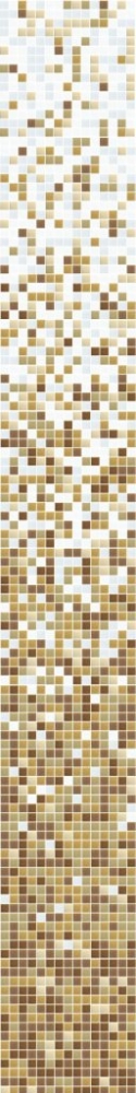 Glasmosaik Farbverlauf weiss beige braun Duschwand Bad Mosaikfliesen Shading Blend