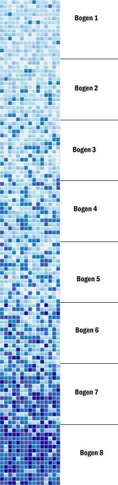 Glasmosaik Farbverlauf weiss hellblau dunkelblau Duschwand Bad Mosaikfliesen Shading Blend Sfumature - Art: 300-401