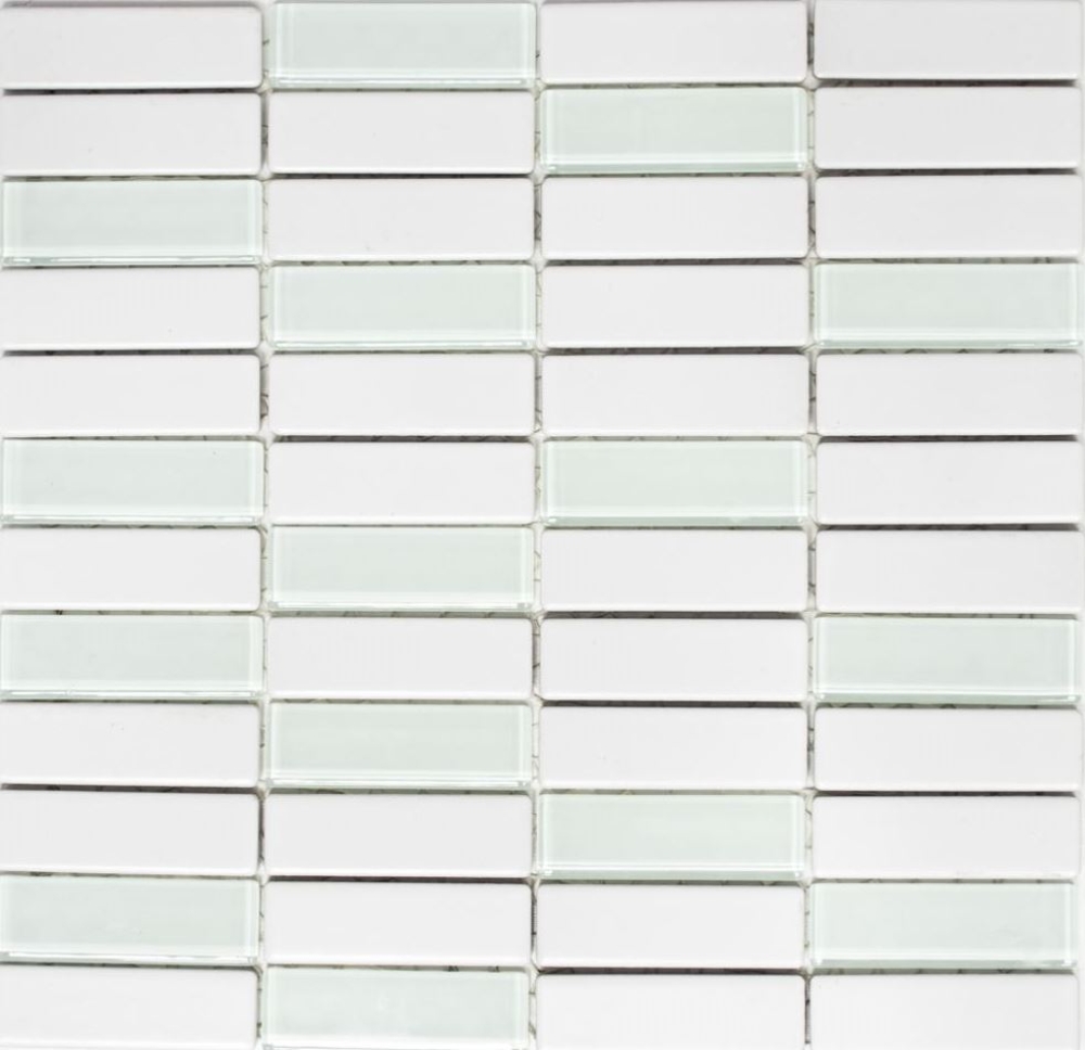 Le aste per mosaico mescolano il bianco opaco con il vetro ceramico a legami incrociati