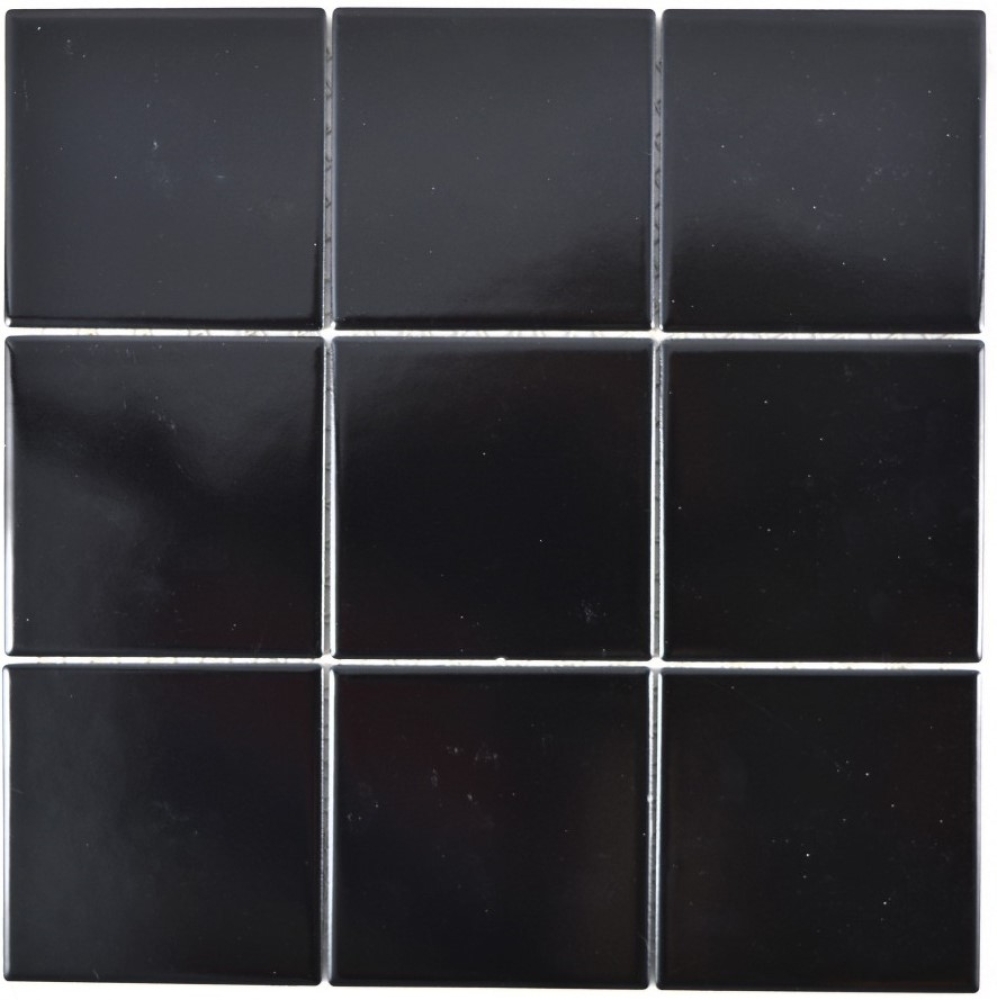 Fliese schwarz matt Keramik Mosaik Kachel Wandfliese 23-0311
