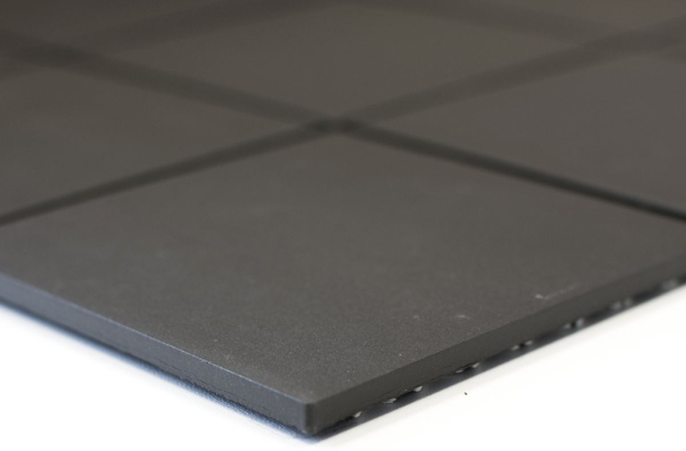 Mosaik Quadrat uni schwarz unglasiert Keramik matt R10