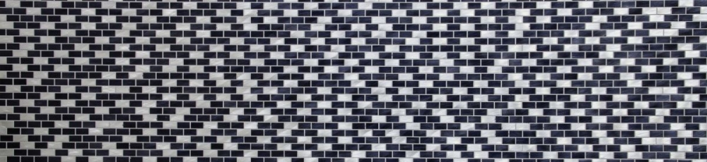 Mosaik Mauerverbandoptik Aluminium mix schwarz matt - 10 Mosaikblaetter