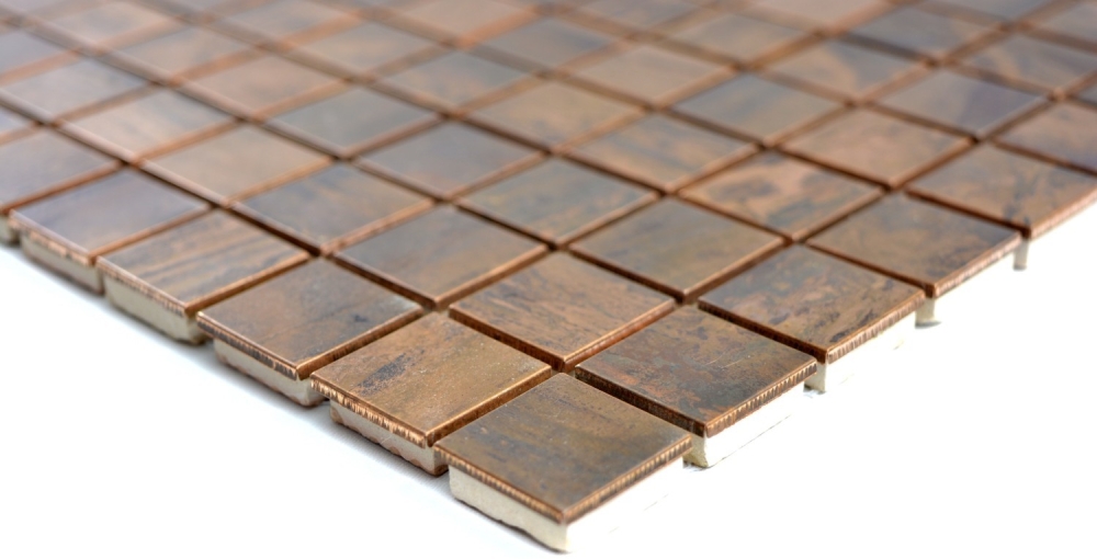Mosaico cuadrado cobre cobre mate
