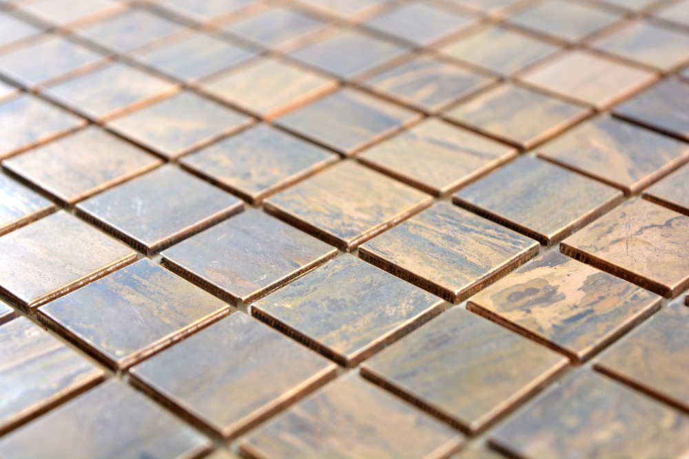 Mosaico cuadrado cobre cobre mate