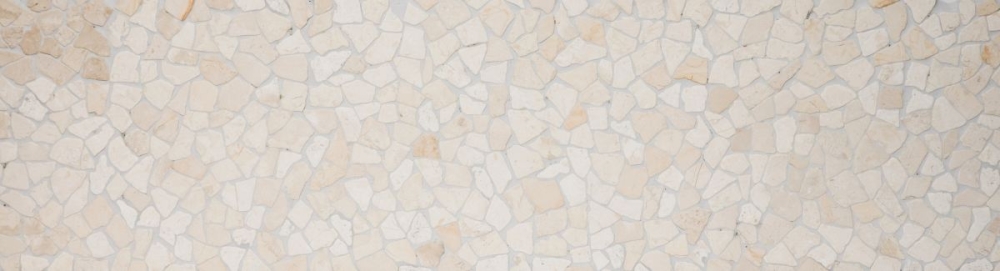 Bruchmosaik Polygonal Marmor Natursteinmosaik hellbeige Bruch Cream Biancone 44-30-100