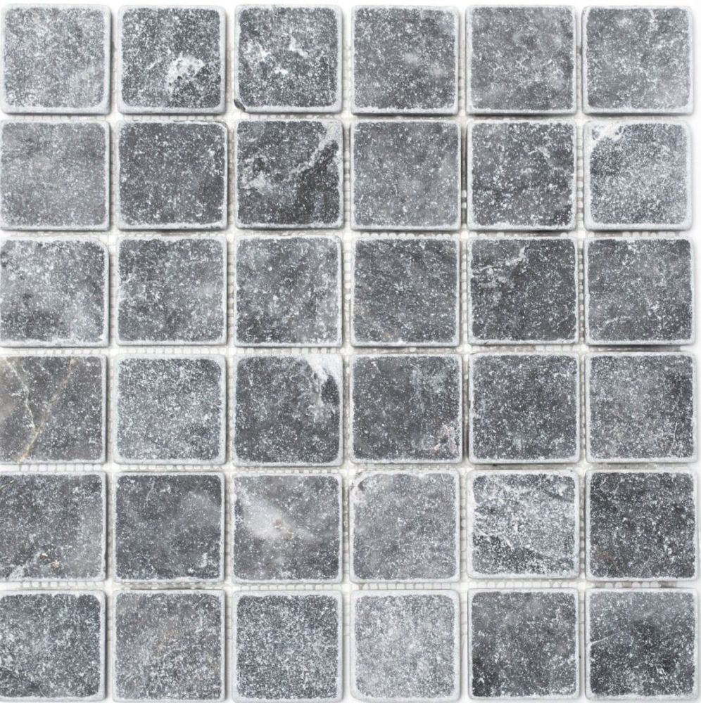 Mosaique Carre Nero Antique Marbre Marbre noir mat C
