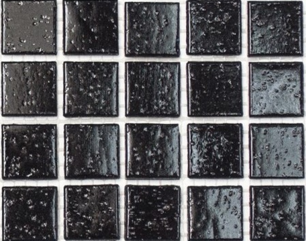 Glasmosaik Mosaikfliese Schwarz Spots Dusche BAD WAND Küchenwand - 50-0302