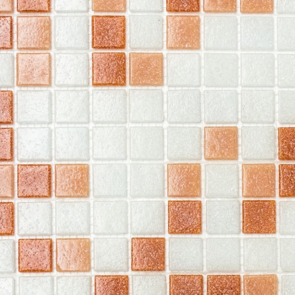 Mosaique de verre Blanc Orange Orange fonce Carreau de cuisine Salle de bain - 52-1002