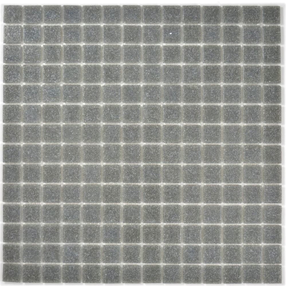 Mosaik Glas grau glaenzend - 10 Mosaikblaetter