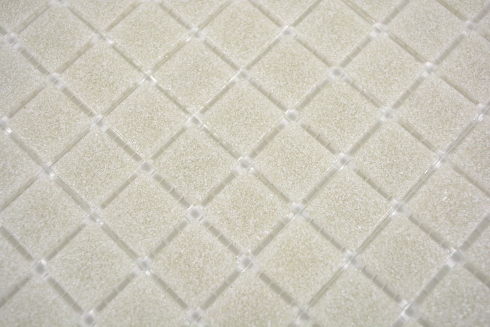 Glasmosaik Mosaikfliese Hellgrau Cream Spots Dusche BAD WAND Küchenwand - 200-A05-N