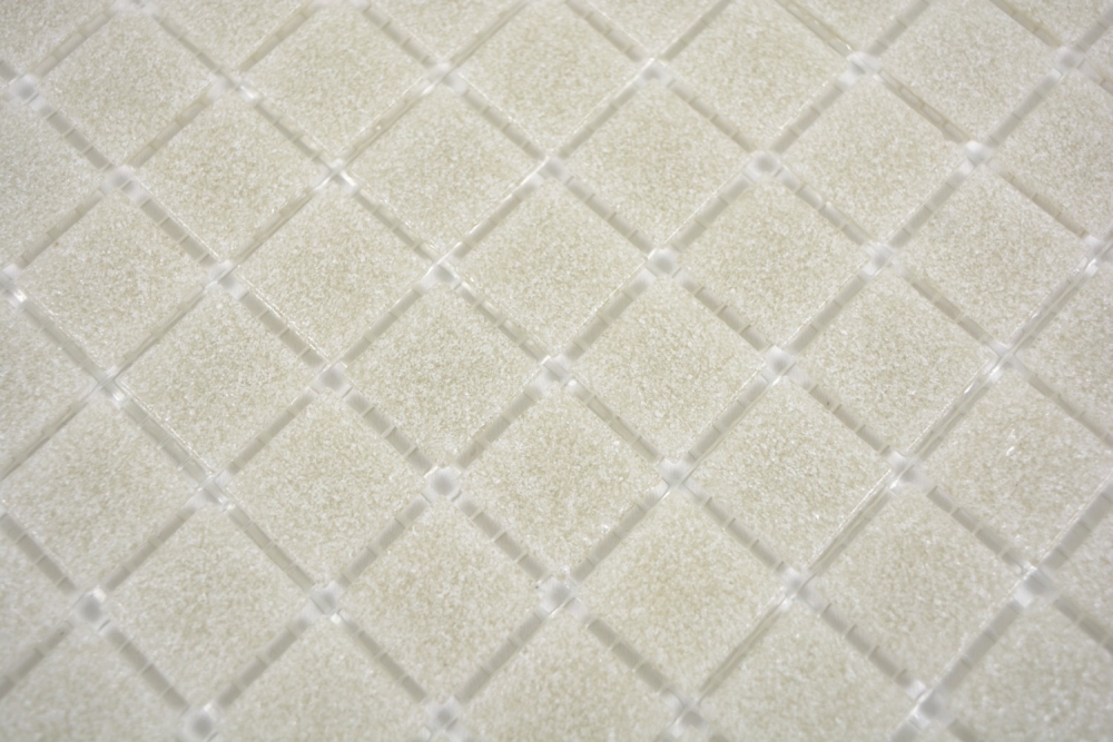 Mosaico cuadrado de vidrio uni gris claro brillante