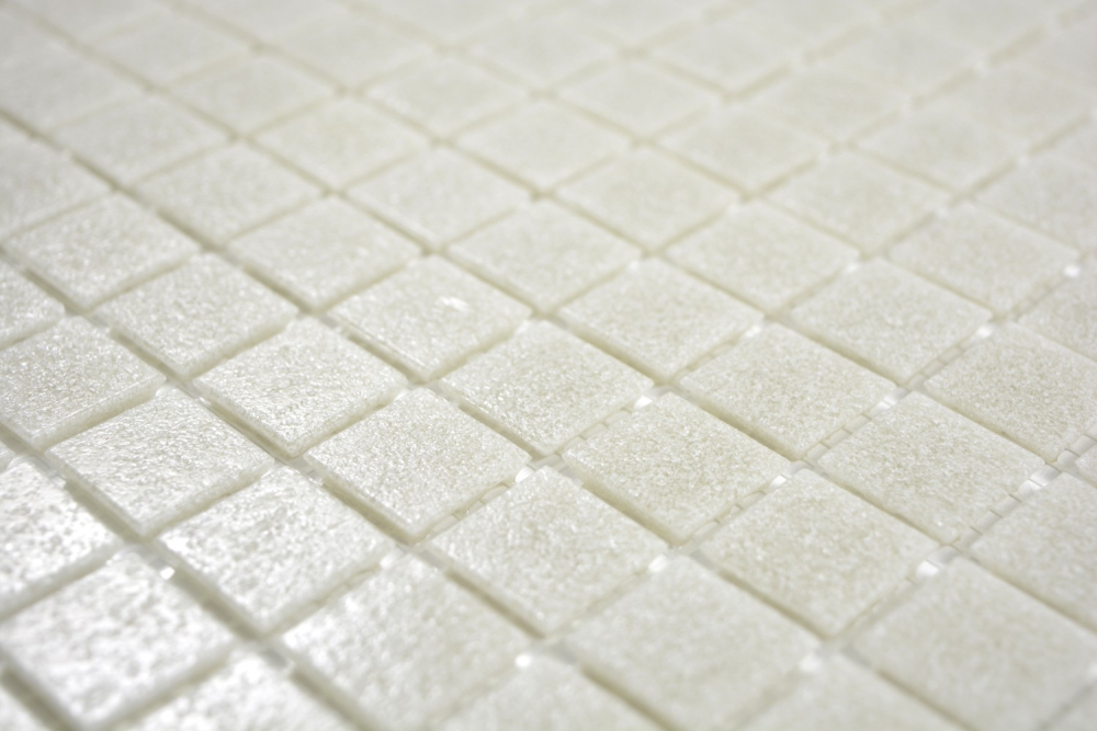 Mosaico cuadrado de vidrio uni gris claro brillante