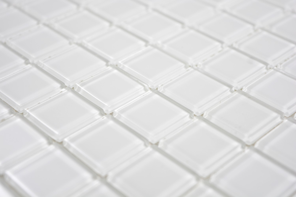 Mosaico de vidrio super blanco ducha pared bano azulejo piscina - 63-0101