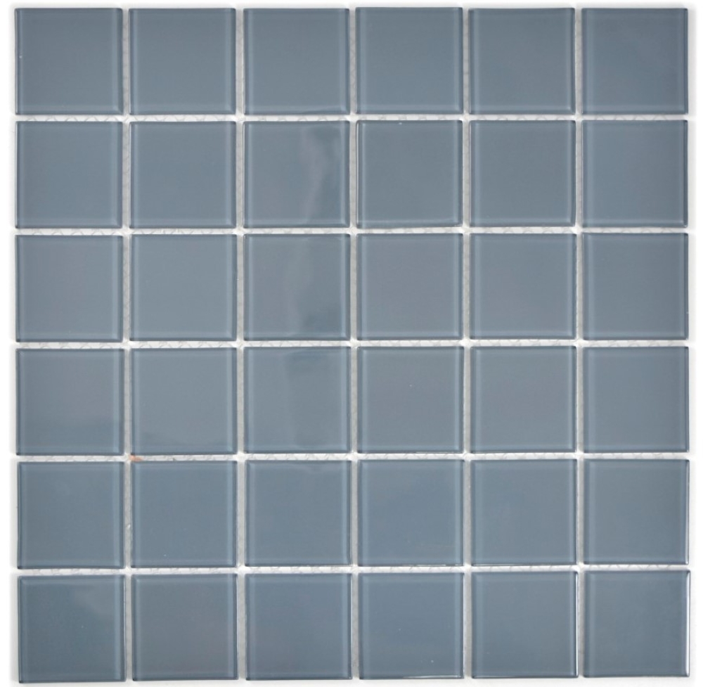 Mosaico Cristal translucido gris brillante - 10 hojas de mosaico