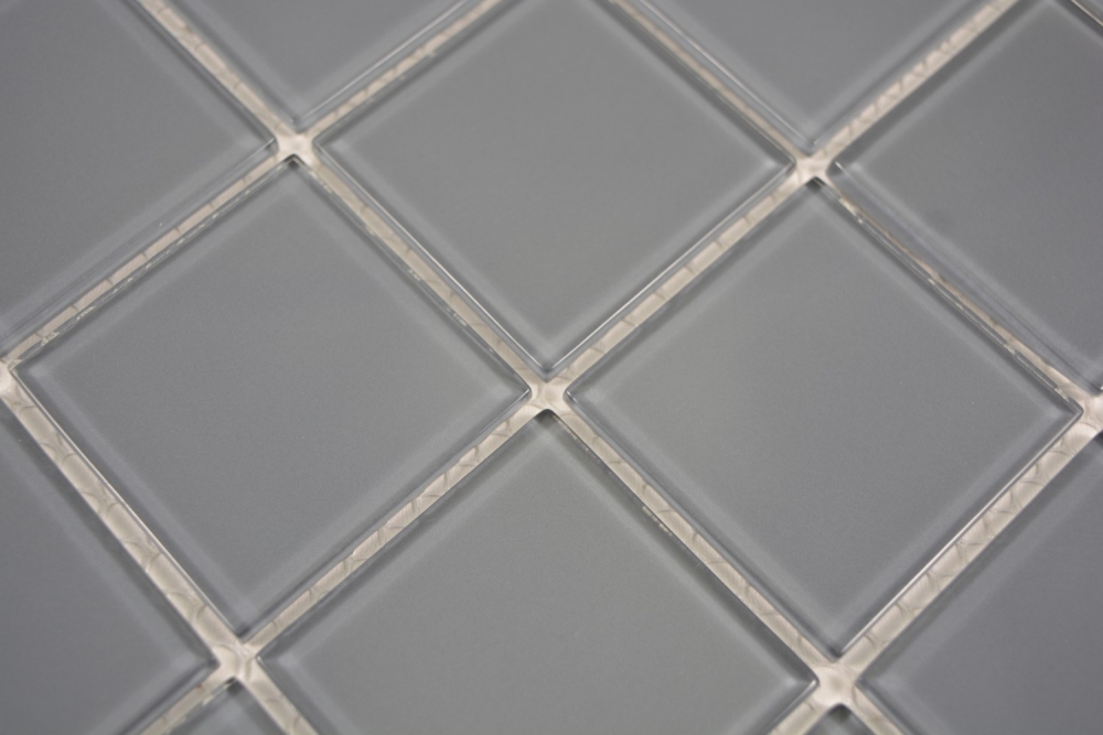 Mosaico Cristal translucido gris brillante - 10 hojas de mosaico