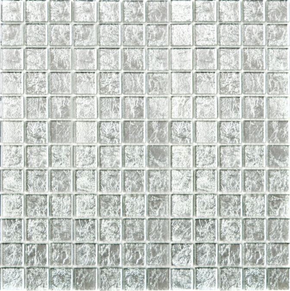 Mosaik Transluzent Crystal silber glaenzend - 10 Mosaikblaetter