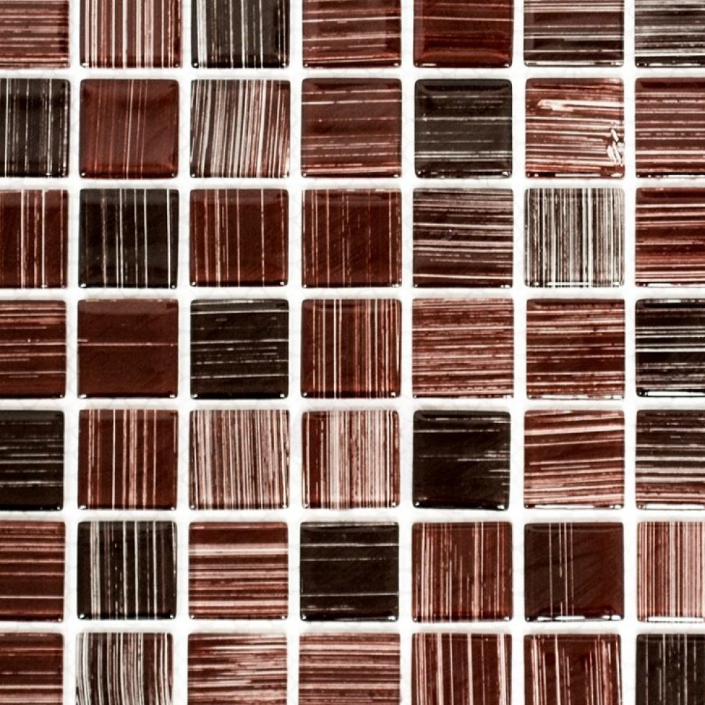 Mosaik Strichoptik Transluzent Crystal strichbraun glaenzend - 10 Mosaikblaetter