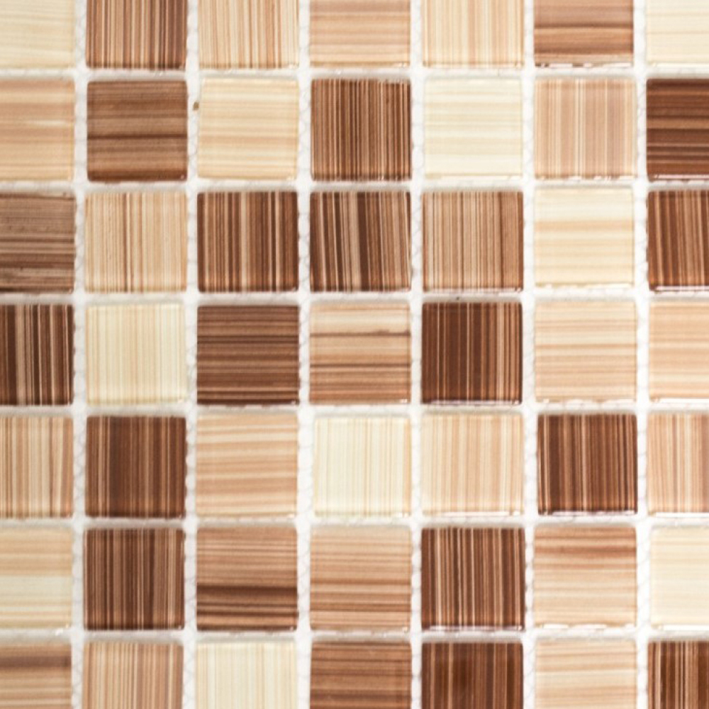 Mosaico Stroke Optics Translucent Crystal beige lucido - 10 fogli di mosaico
