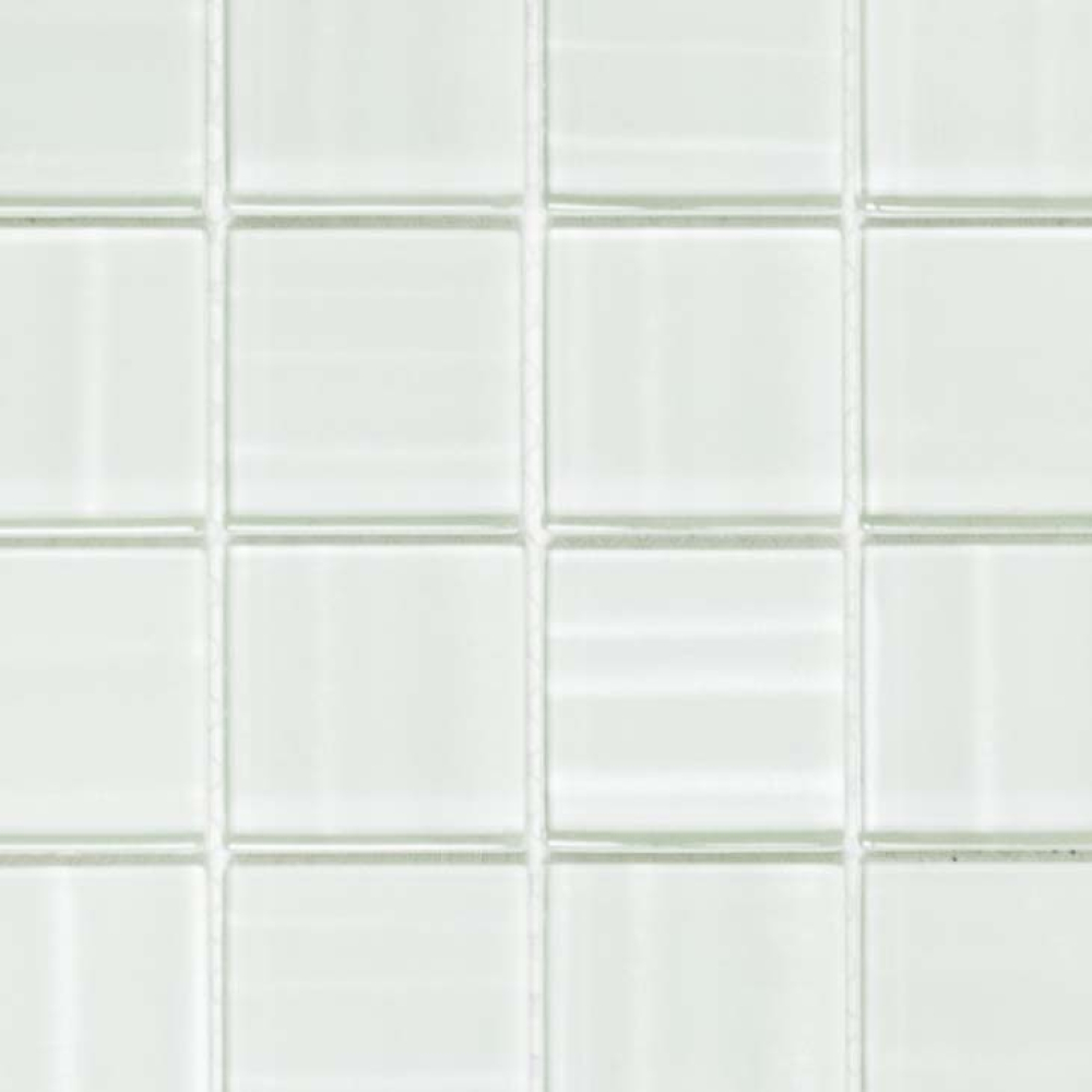 Mosaico de vidrio holograma blanco con brillo azulejo espejo bano cocina pared - 110-0104
