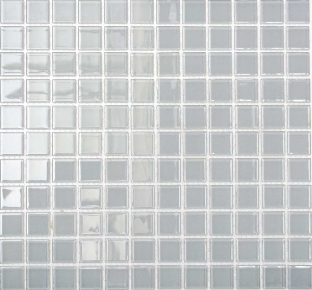 Mosaique de verre gris clair mur de douche carrelage piscine - 60-0204