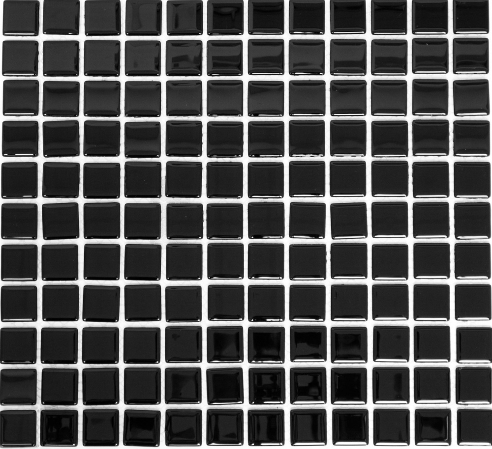Mosaique de verre noir brillant miroir carrelage mur salle de bain - 60-0304