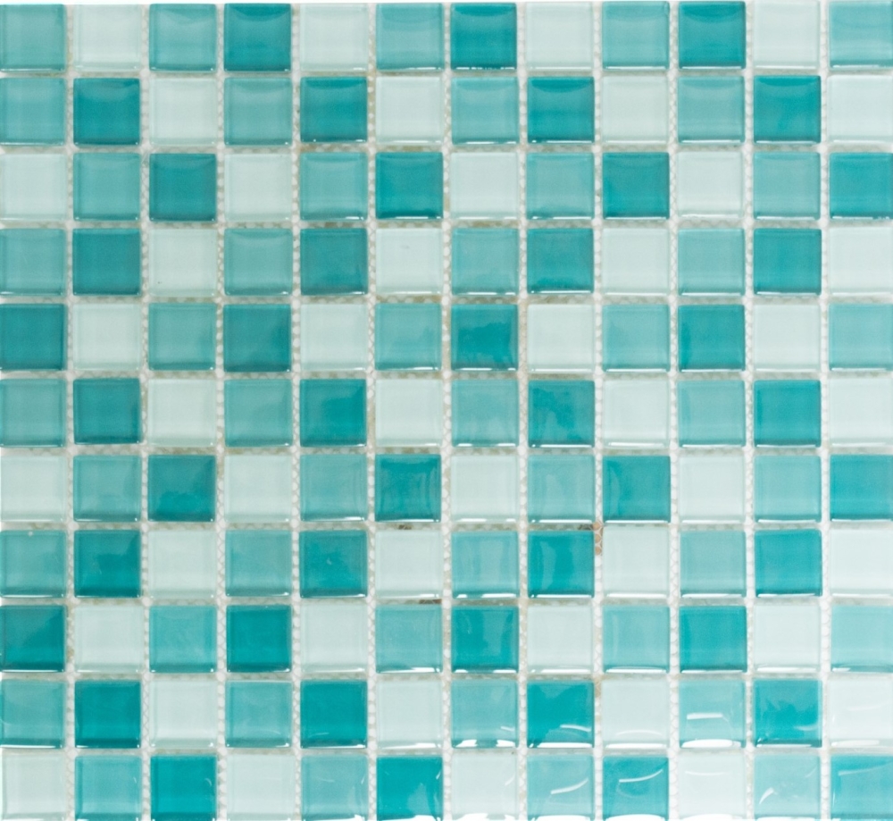 Mosaique de verre Carreau de sol vert turquoise - 72-0602