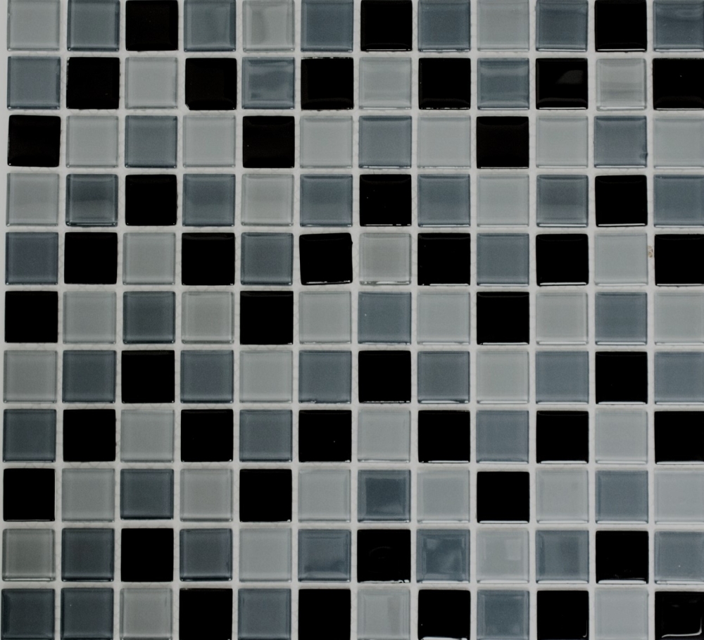 Mosaik Transluzent Crystal mix schwarz glaenzend - 10 Mosaikblaetter