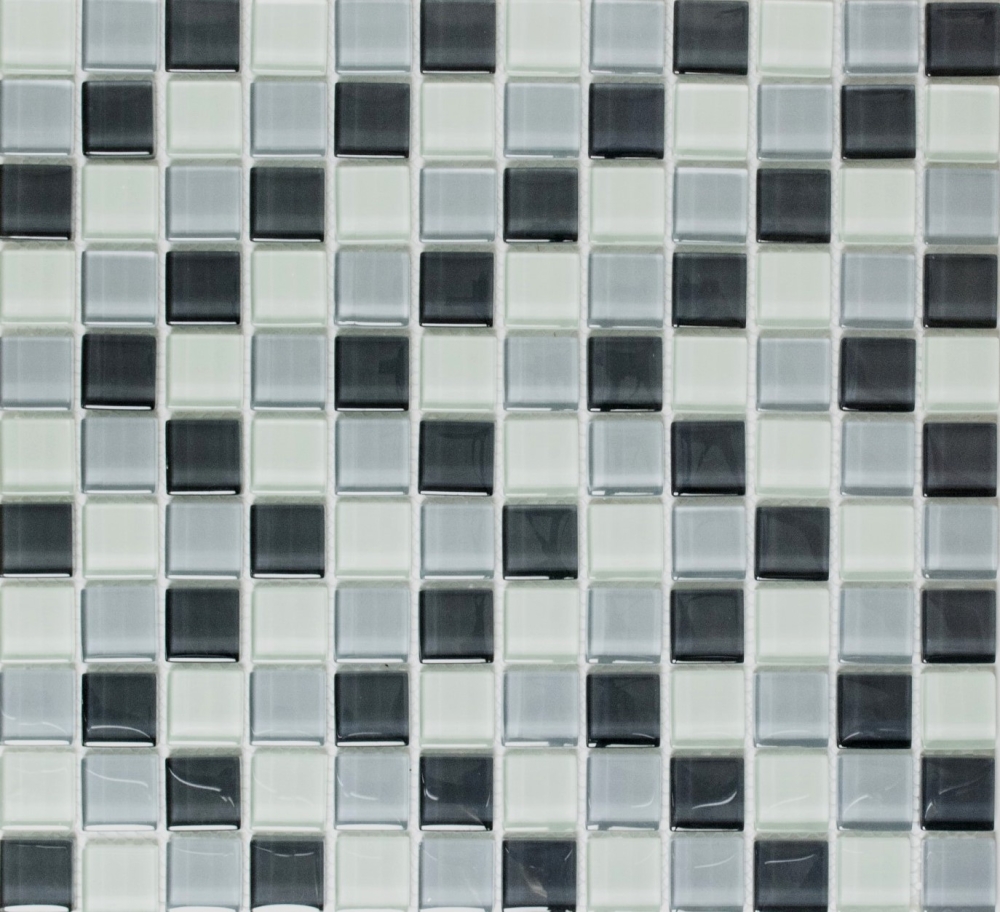 Glasmosaik Mosaikfliese Bordüre grau anthrazit Fliesenspiegel - 72-0204