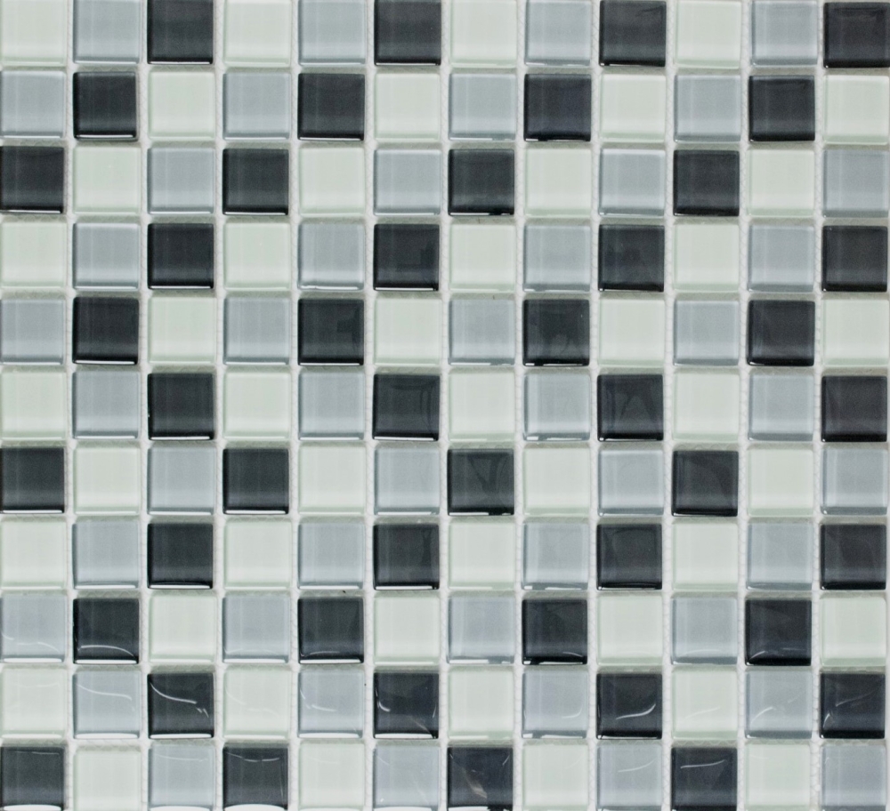 Mosaique de verre Carreau de sol gris anthracite - 72-0204