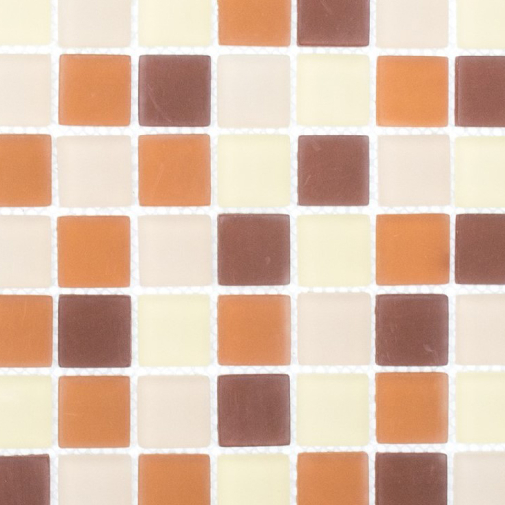 Mosaique de verre Borde Cream Beige Marron Mat Carrelage 72-1311