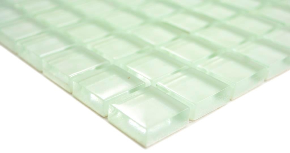 Mosaique Carre Mosaique de verre uni light blue Translucide Auto-eclairant fluorescent brillant