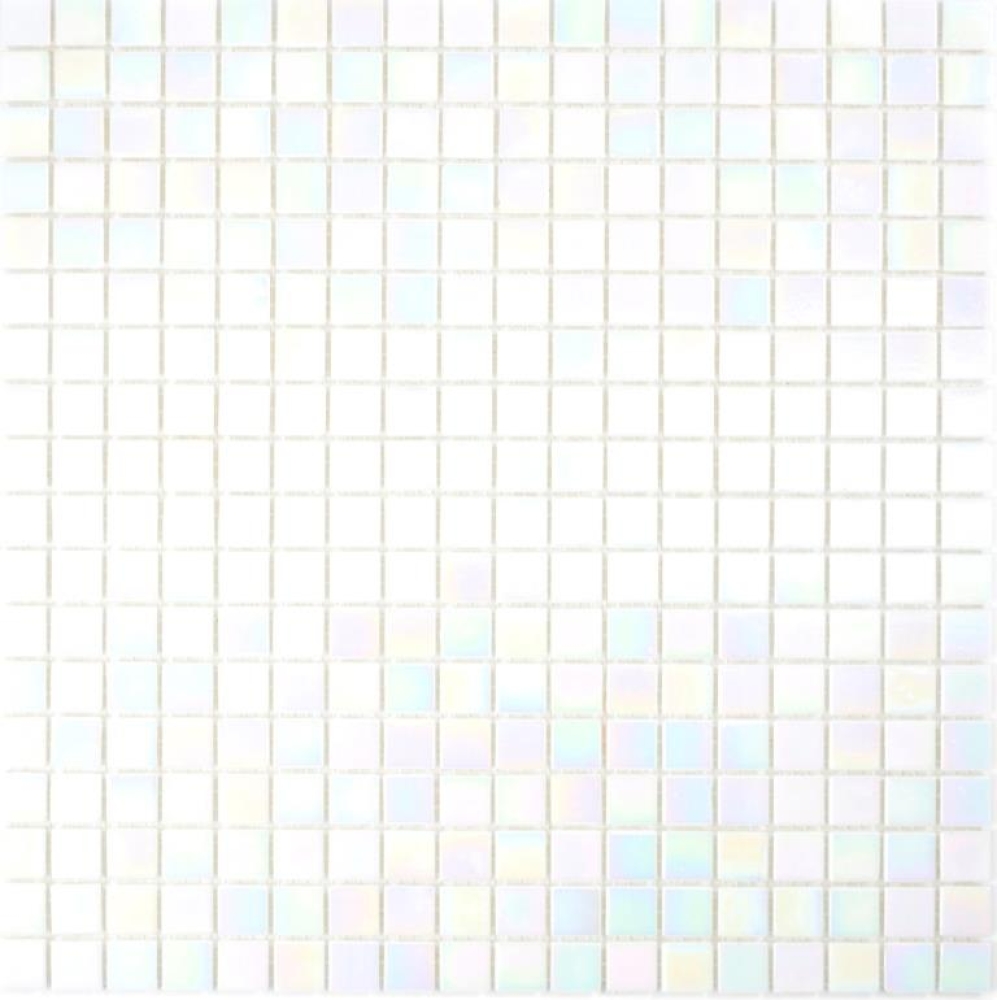 Glasmosaik Mosaikfliese Iridium weiss Regenbogen Flip Flop Farben - 58-0103