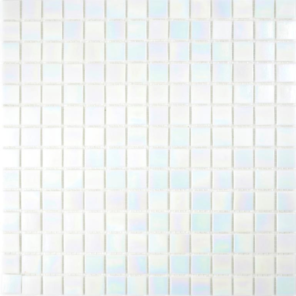 Azulejo de mosaico de vidrio Iridium White Rainbow Flip Flop Colours - 240-WA02-N