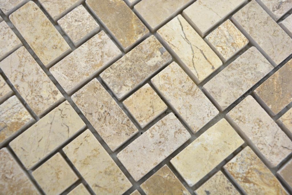 Mosaique roue pierre uni chocolat poli marbre brun brillant