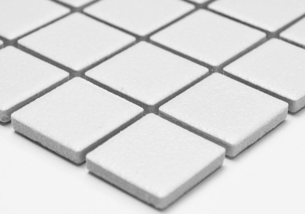 Mosaik Weissoptik Keramik weiss matt - 10 Mosaikblaetter