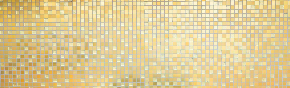 Mosaik Fliese Aluminiummosaik Glasmosaik Gold Klar Fliesenspiegel Wandverkleidung - 49-A307