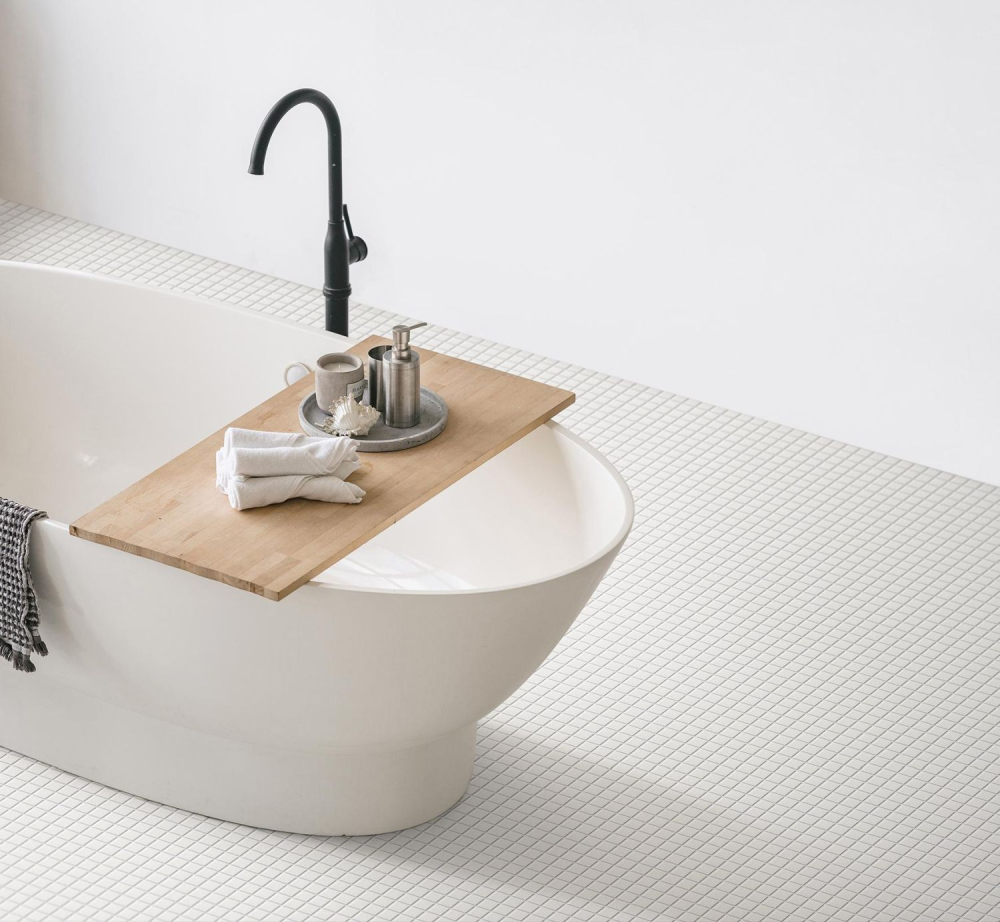 Mosaik Weissoptik Keramik weiss matt - 10 Mosaikblaetter