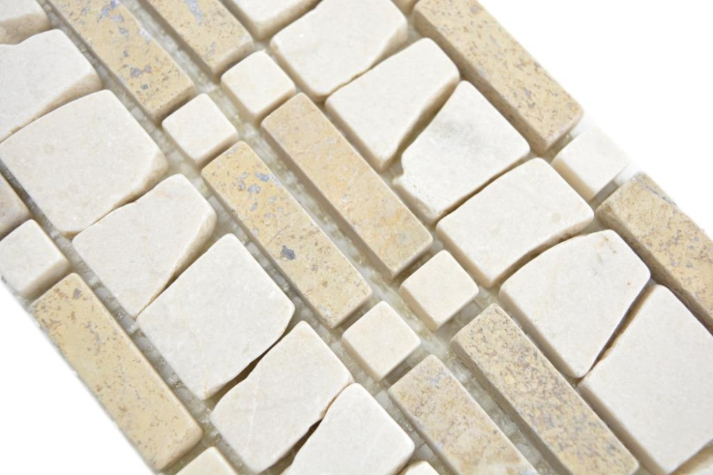Bordüre Borde Marmor Bruch Naturstein chocolate cremarfil beige cream BOR-BC07