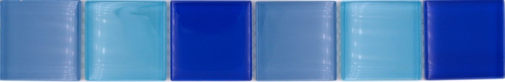 Mosaik Bordüre Borde Glasmosaik hellblau mittelblau dunkelblau 92-BOR19480