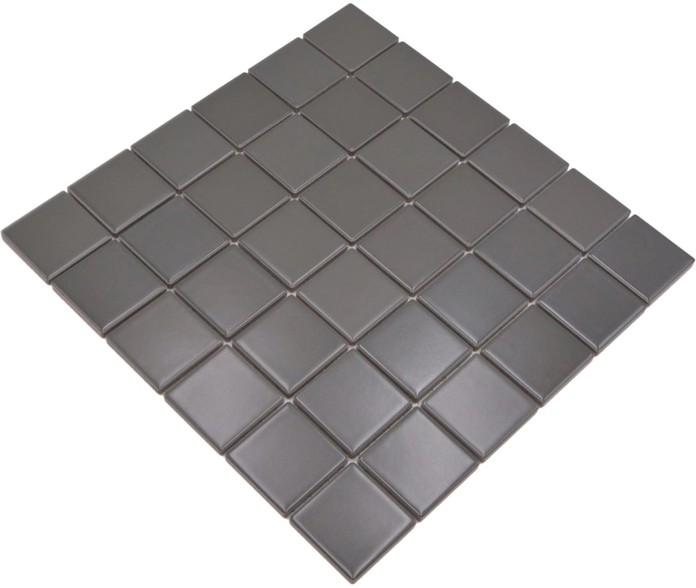Mosaik Fliese metallgrau metall matt Keramikmosaik 16B-0211