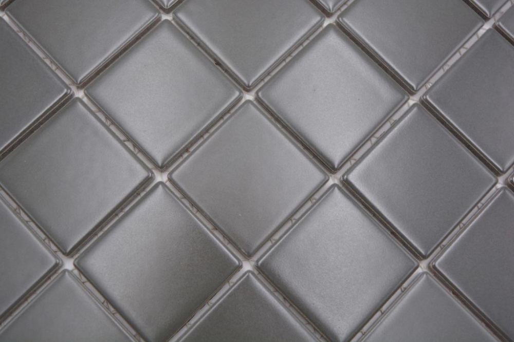 Mosaik Fliese metallgrau metall matt Keramikmosaik 16B-0211