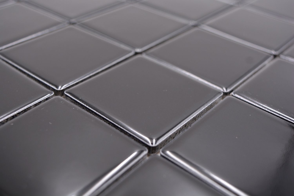Mosaic tile black high-gloss ceramic mosaic 16B-0301