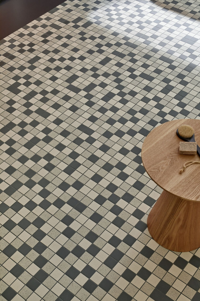 Mosaik Fliese Keramik cream hellbeige grau unglasiert 16-2011