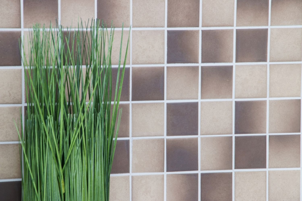 Mosaique Carre mix beige marron Ceramique mate R10B