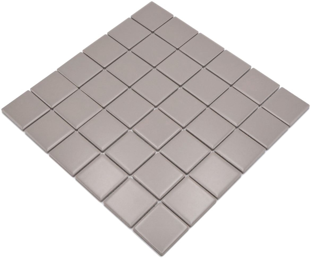 Mosaik Fliese Keramik schlamm matt 14-2411