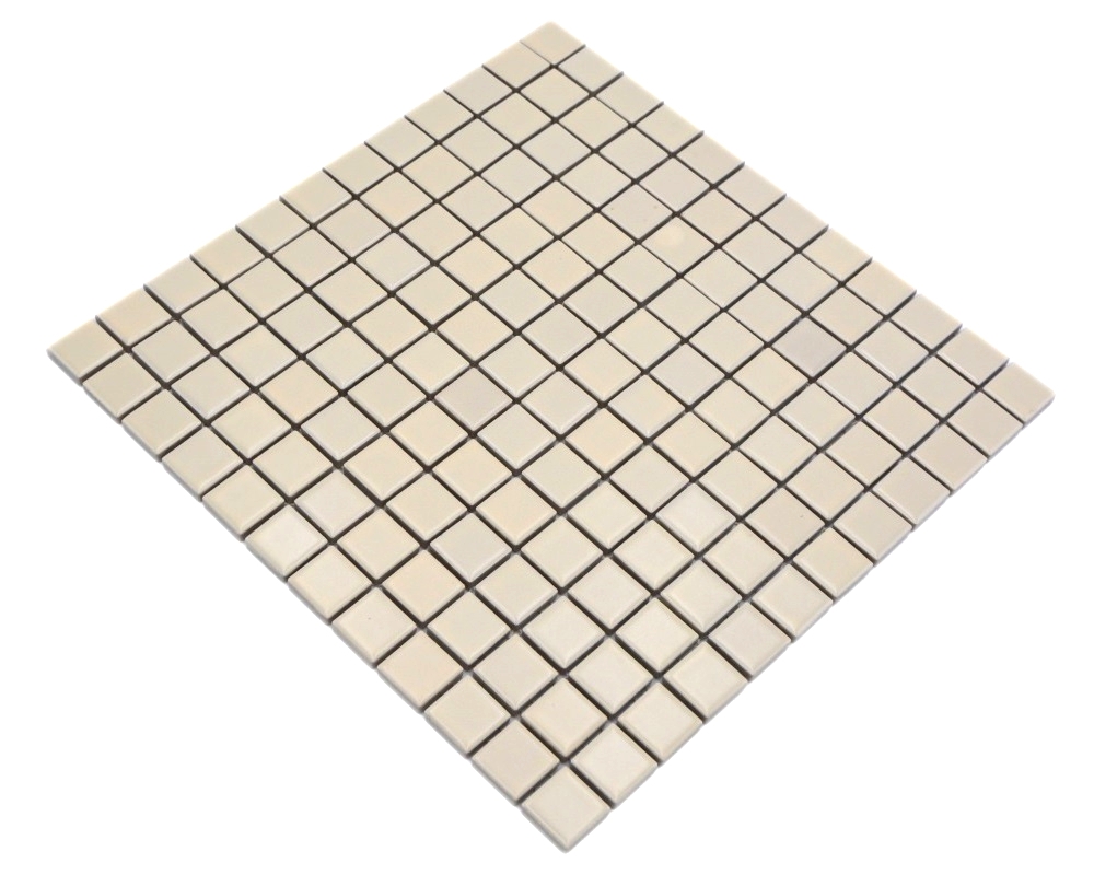Mosaico cuadrado uni ceramica beige mate